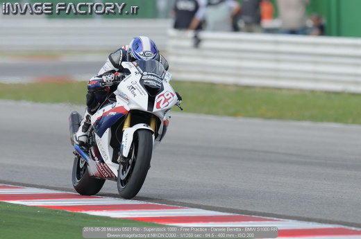 2010-06-26 Misano 0501 Rio - Superstock 1000 - Free Practice - Daniele Beretta - BMW S1000 RR